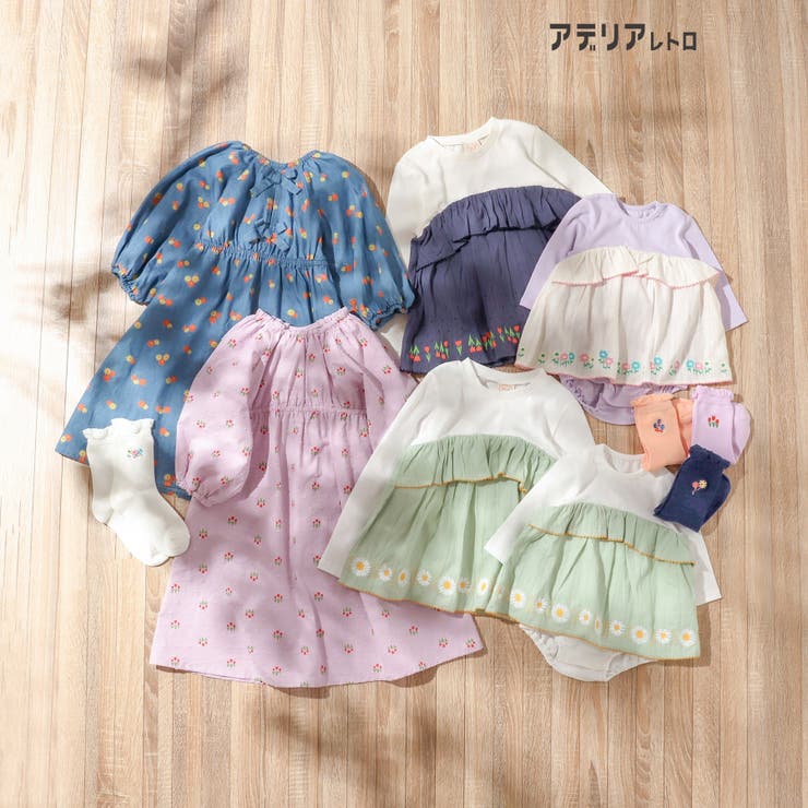 アデリアレトロ 3柄刺繍カバーオール[品番：FOKK0014852]｜F.O.Online
