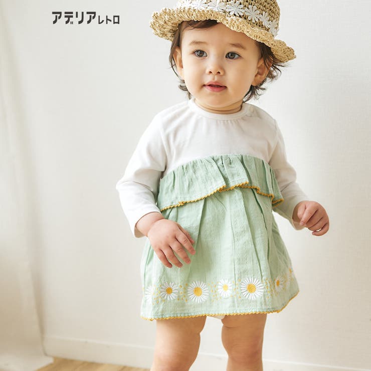 アデリアレトロ 3柄刺繍カバーオール[品番：FOKK0014852]｜F.O.Online