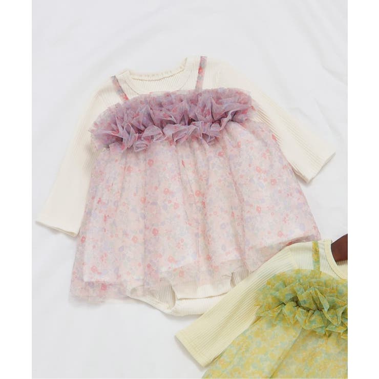 ピンク | 花柄ボリュームチュールカバーオール | F.O.Online Store