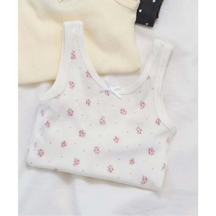 花柄 | 深あきインナーリブタンクトップ | F.O.Online Store
