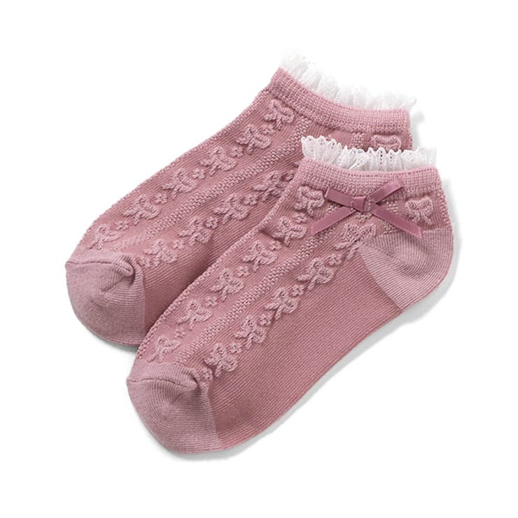 リボン編み柄ショートソックス | F.O.Online Store | 詳細画像4 