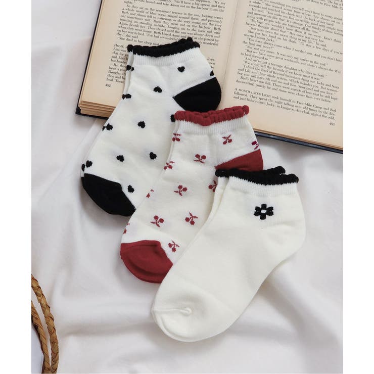 お花・ハート・さくらんぼ柄ショートソックス | F.O.Online Store | 詳細画像7 