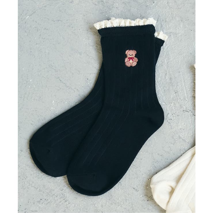 ネイビーブルー | tiny bear レースフリルソックス | F.O.Online Store
