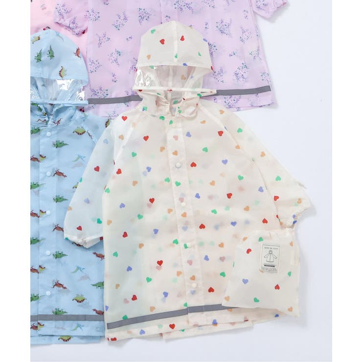 アイボリー | 花・ハート・さくらんぼ・恐竜柄レインコート | F.O.Online Store