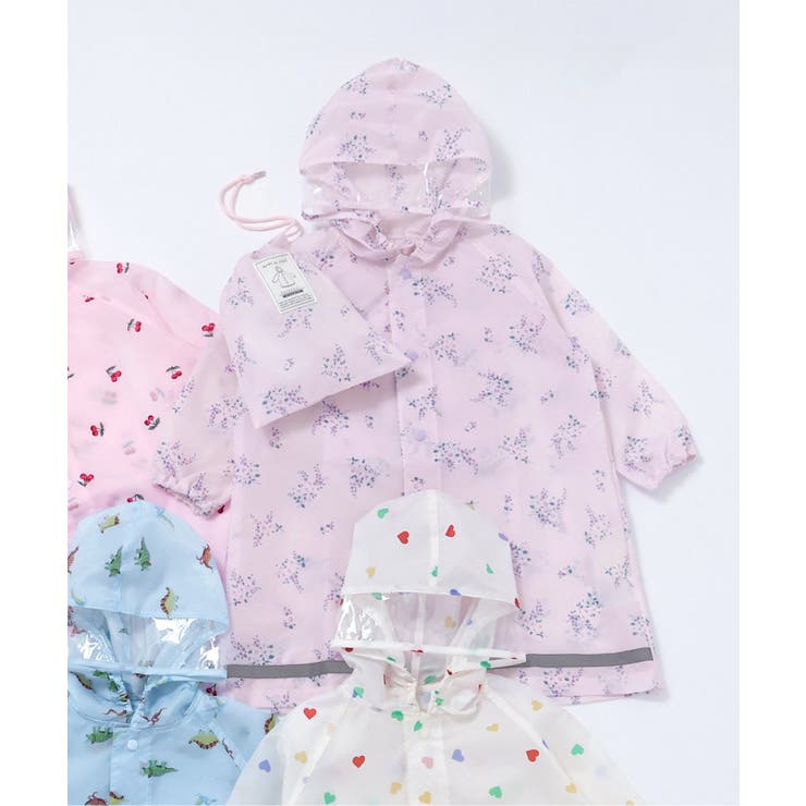 ラベンダー | 花・ハート・さくらんぼ・恐竜柄レインコート | F.O.Online Store