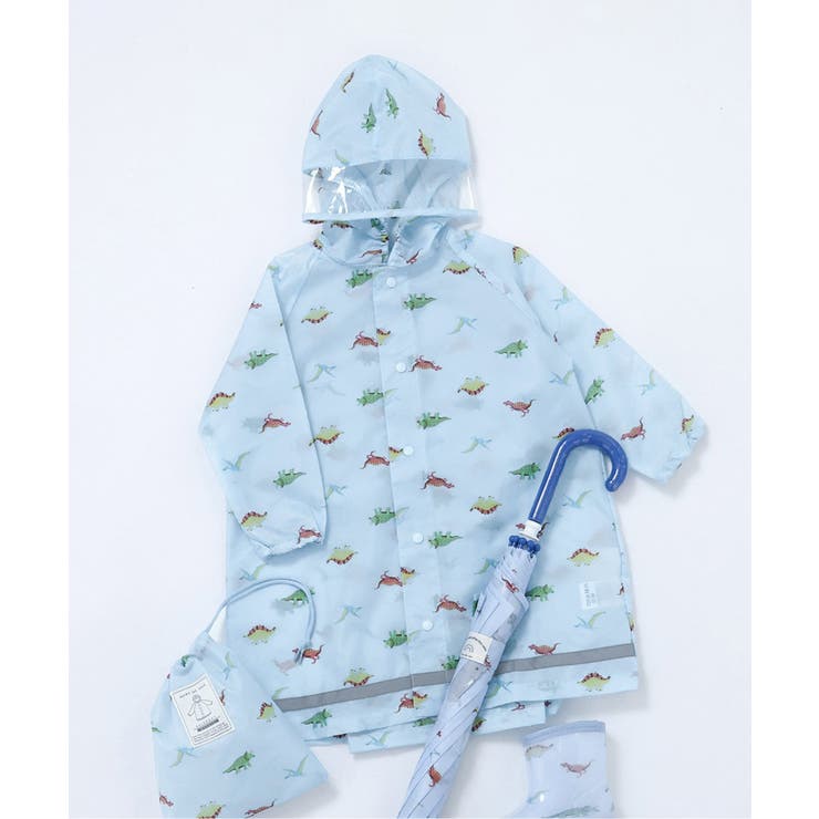 サックス | 花・ハート・さくらんぼ・恐竜柄レインコート | F.O.Online Store