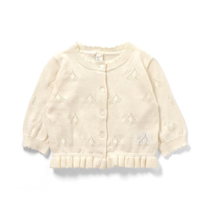アイボリー | サクランボ柄ニットカーディガン | F.O.Online Store