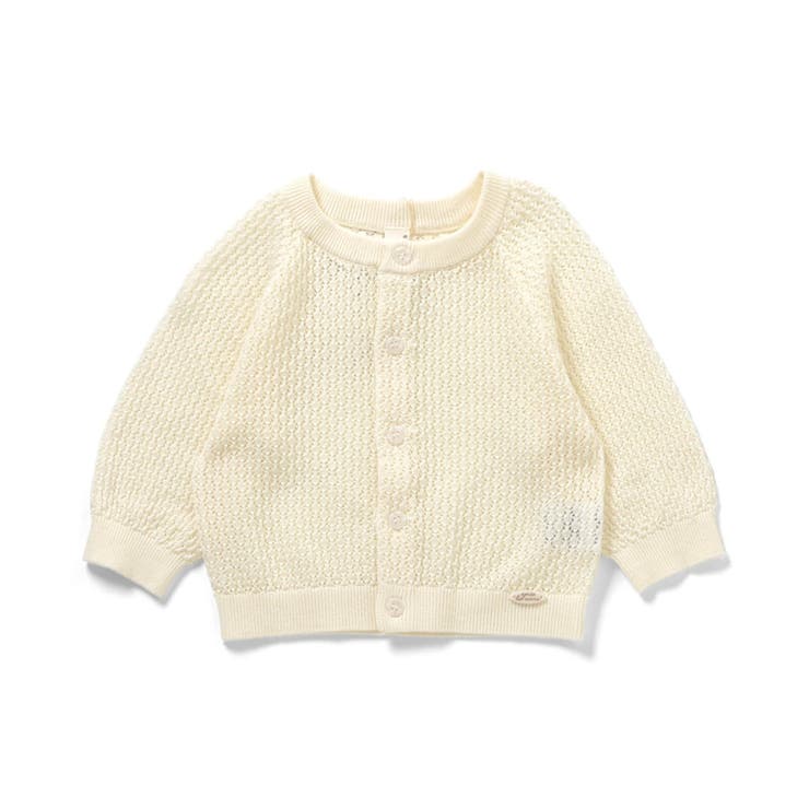 オフホワイト | 透かし編みニットカーディガン | F.O.Online Store