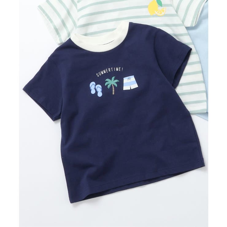 ネイビーブルー | アソートモチーフTシャツ｜7days Style | F.O.Online Store