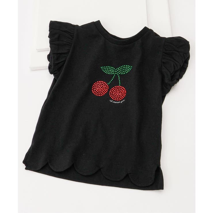 ブラック | モチーフスカラップTシャツ | F.O.Online Store