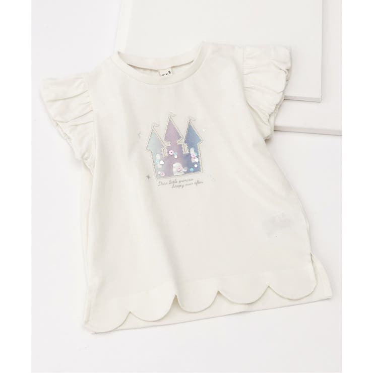 アイボリー | モチーフスカラップTシャツ | F.O.Online Store