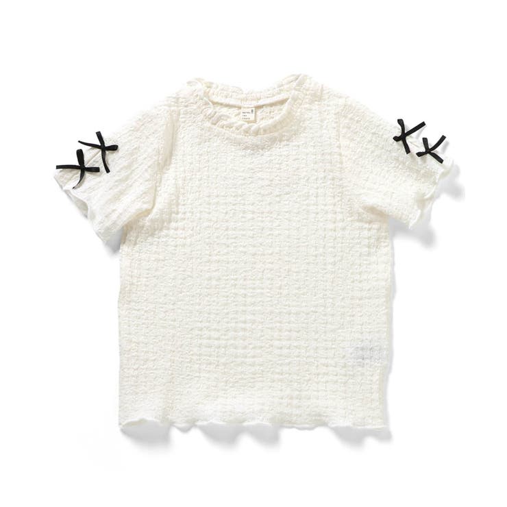 ぽこぽこジャガード袖リボンTシャツ  | F.O.Online Store | 詳細画像2 