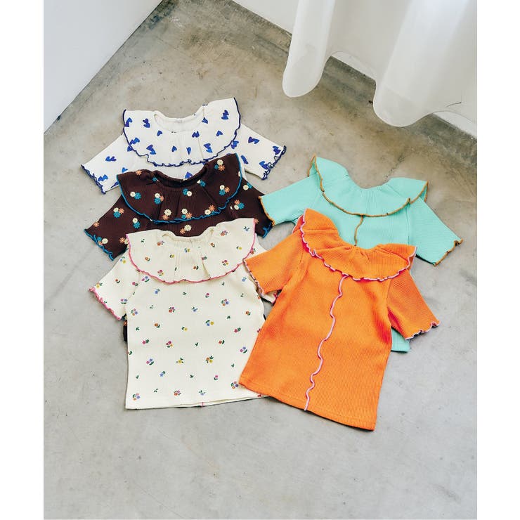 WEB限定 ワッフルフリル衿Tシャツ | F.O.Online Store | 詳細画像24 