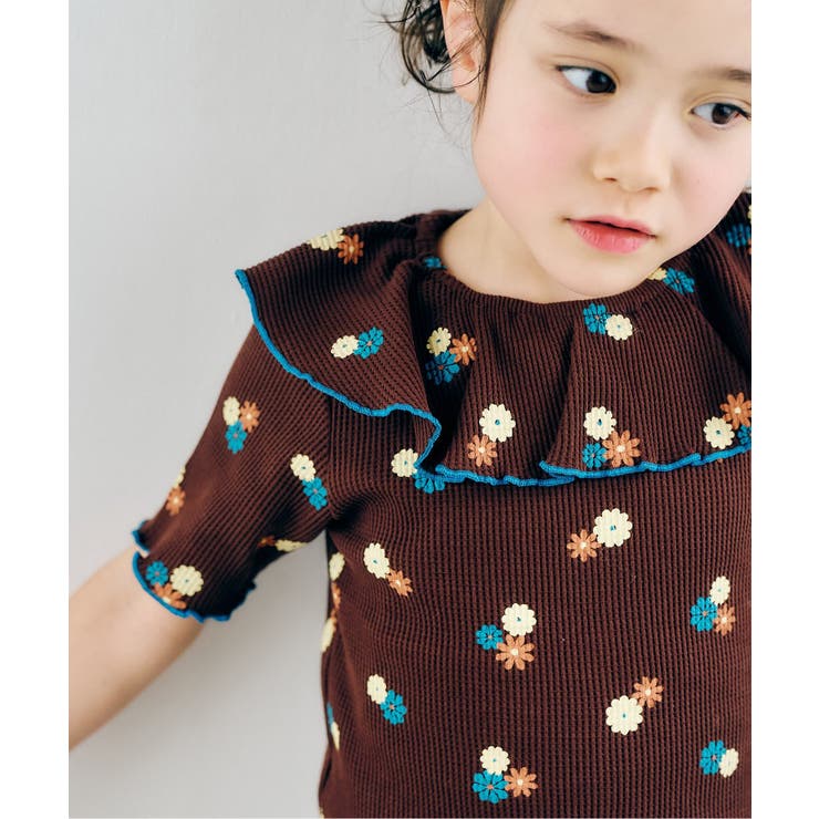 WEB限定 ワッフルフリル衿Tシャツ | F.O.Online Store | 詳細画像8 
