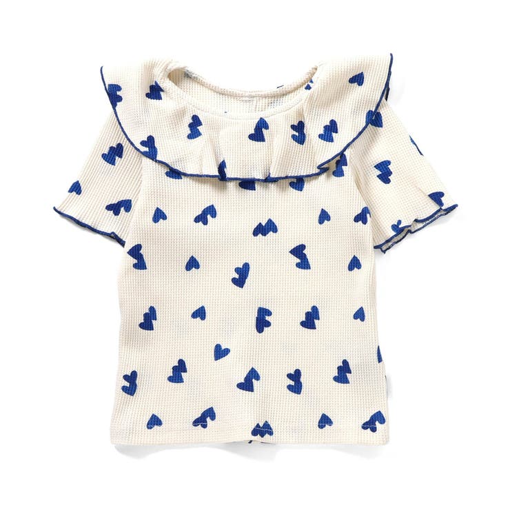 ブルー | WEB限定 ワッフルフリル衿Tシャツ | F.O.Online Store