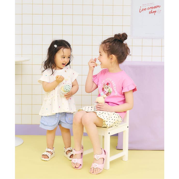 WEB限定 ハート・フラワーアップリケフリルTシャツ | F.O.Online Store | 詳細画像13 