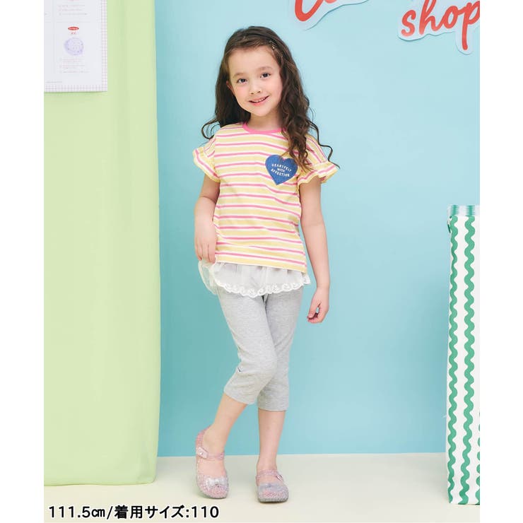 WEB限定 ハート・フラワーアップリケフリルTシャツ | F.O.Online Store | 詳細画像3 