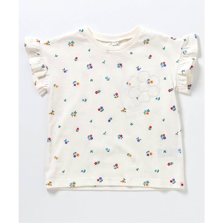 WEB限定 ハート・フラワーアップリケフリルTシャツ | F.O.Online Store | 詳細画像4 