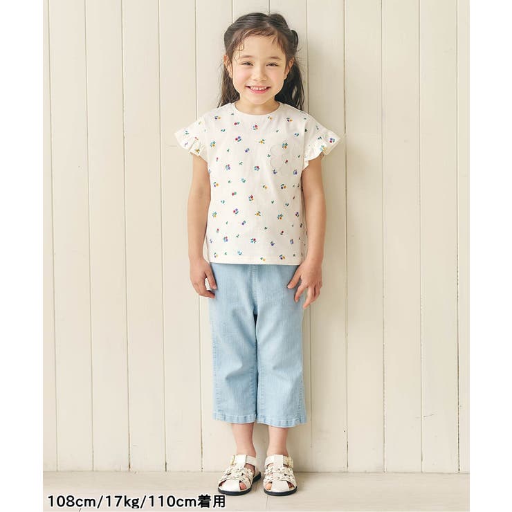 WEB限定 ハート・フラワーアップリケフリルTシャツ | F.O.Online Store | 詳細画像5 