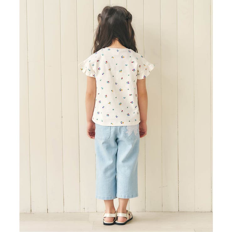 WEB限定 ハート・フラワーアップリケフリルTシャツ | F.O.Online Store | 詳細画像6 