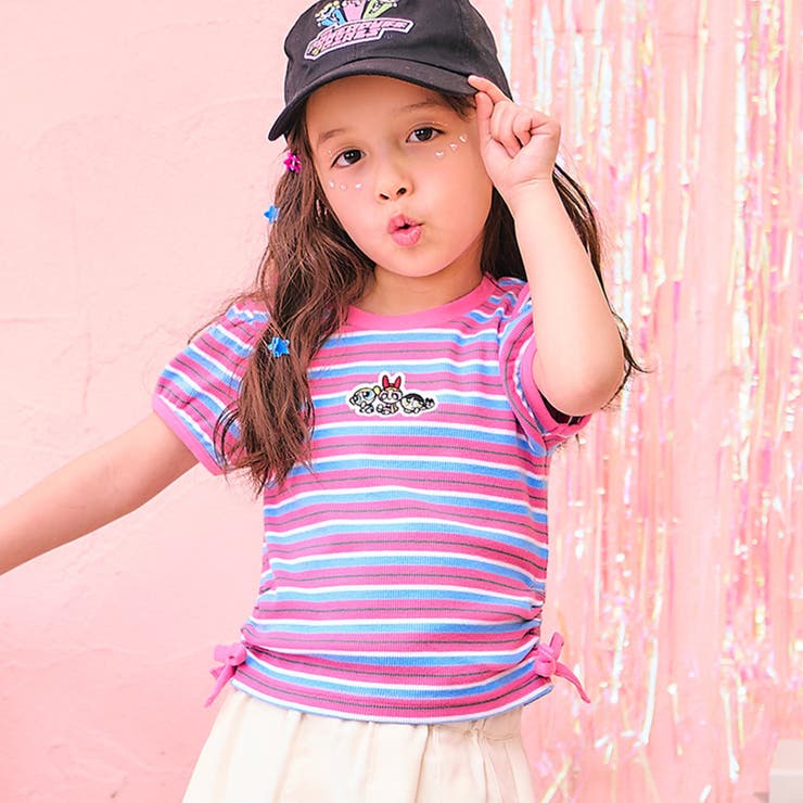 ボーダー柄 | WEB限定 パワーパフガールズ ドロスト刺繍Tシャツ | F.O.Online Store