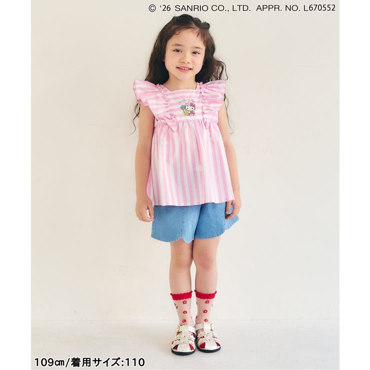 【リンク】【サンリオキャラクターズ】お花ストライプチュニック | F.O.Online Store | 詳細画像6 