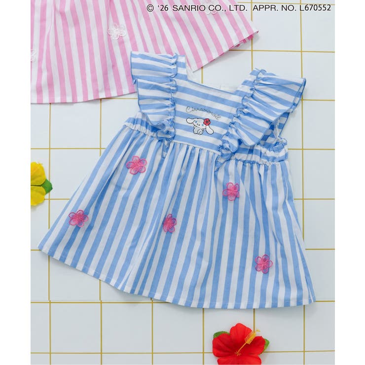 サックス | 【リンク】【サンリオキャラクターズ】お花ストライプチュニック | F.O.Online Store