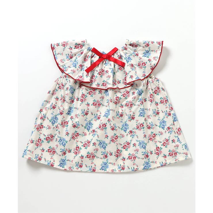 花柄 | WEB限定 2WAYフリル衿チュニック | F.O.Online Store