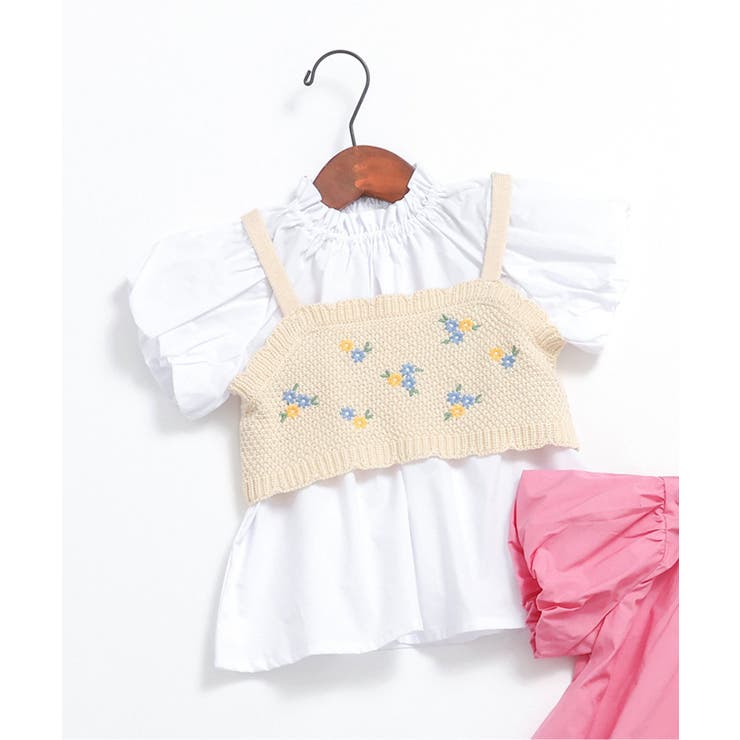 2wayフラワープリントビスチェ【25SS完売品】 フリルレースヘム フラワープリント ロングワンピース FC25L023