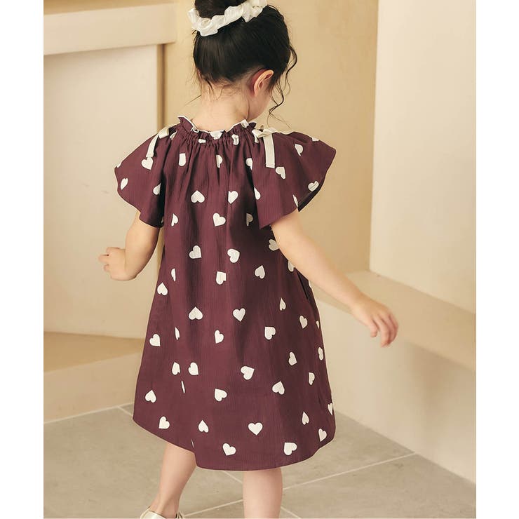 ブラウン | 【リンク】肩リボンフレアヒロインワンピース | F.O.Online Store