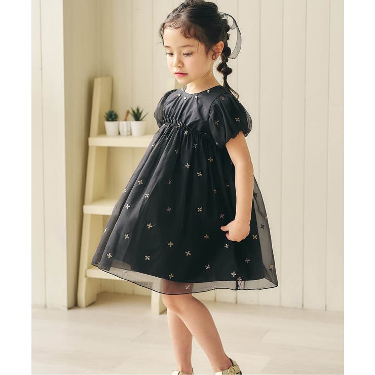 【リンク】パール・ラメ刺繍ワンピース_アプレレクールマシェリ | F.O.Online Store | 詳細画像1 