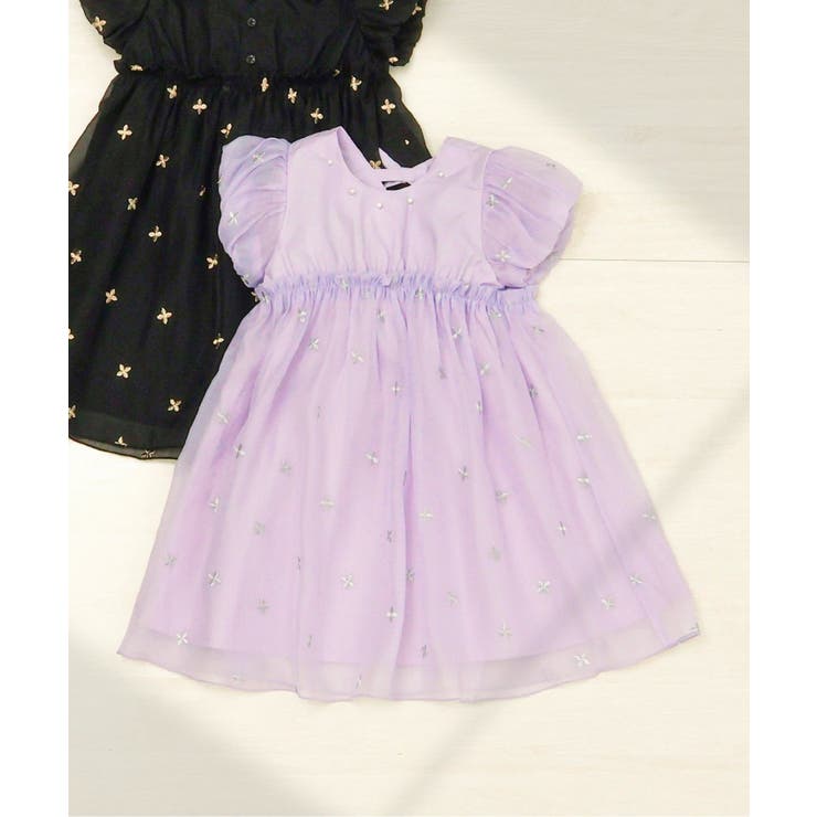 ラベンダー | 【リンク】パール・ラメ刺繍ワンピース_アプレレクールマシェリ | F.O.Online Store