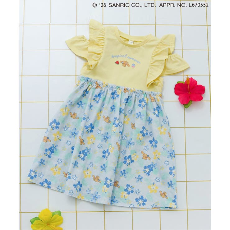 イエロー | 【サンリオキャラクターズ】トロピカルオフショルワンピース | F.O.Online Store