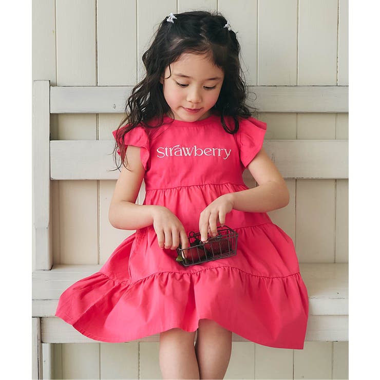 レッド | 【リンク】フルーツロゴティアードワンピース_RP | F.O.Online Store