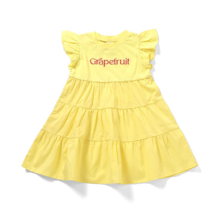 イエロー | 【リンク】フルーツロゴティアードワンピース_RP | F.O.Online Store
