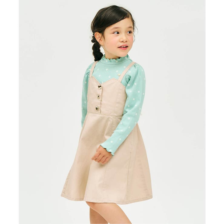 ベージュ | ハートボタンバックリボンジャンスカ | F.O.Online Store