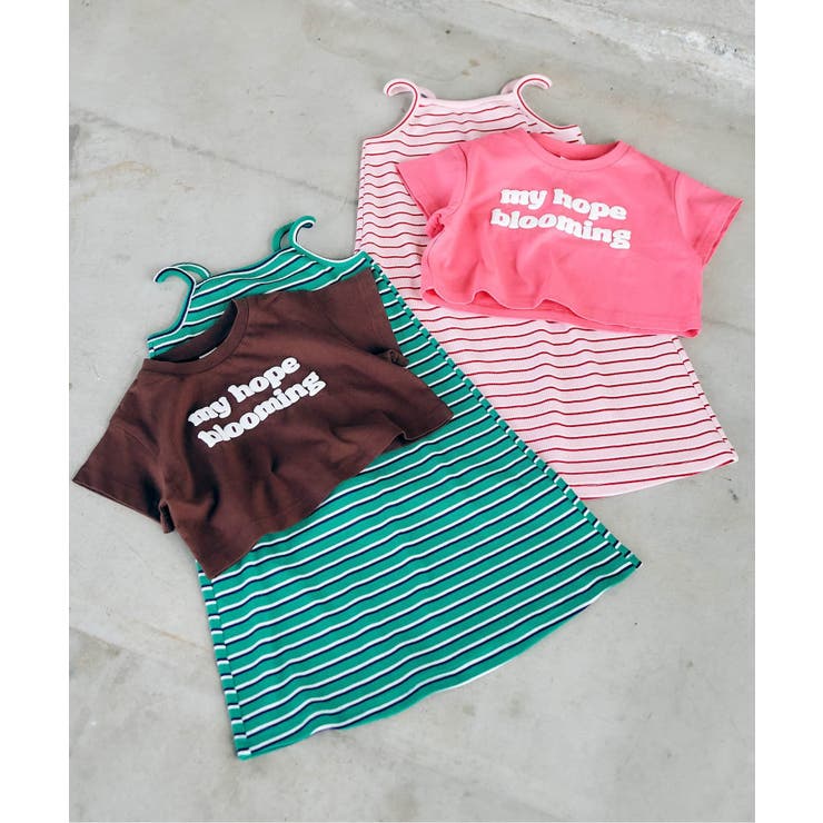 WEB限定 ショート丈ロゴTシャツ×キャミワンピ2Pセット | F.O.Online Store | 詳細画像14 