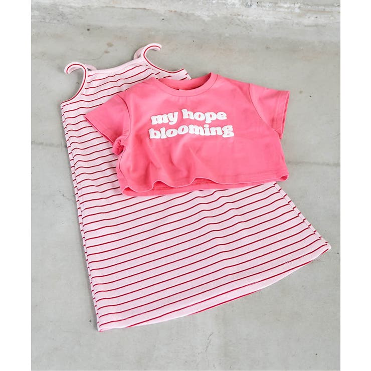 ピンク | WEB限定 ショート丈ロゴTシャツ×キャミワンピ2Pセット | F.O.Online Store