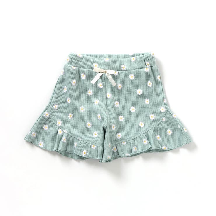 WEB限定 ワッフルフリルショートパンツ ショート丈[品番