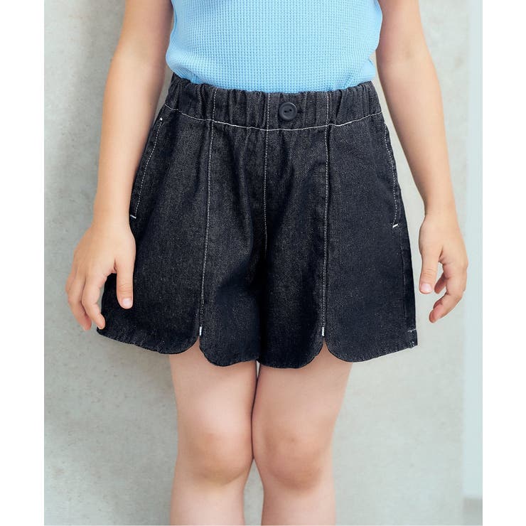 ブラック | スカラップハートポケットきゅんパンツ  ショート丈 | F.O.Online Store