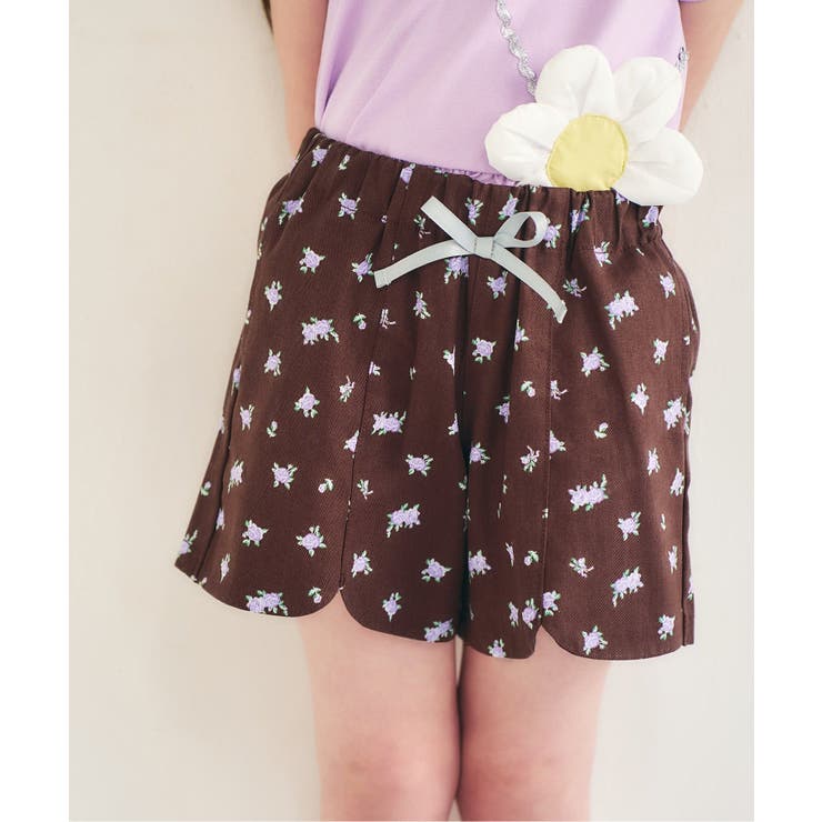 ブラウン | スカラップハートポケットきゅんパンツ  ショート丈 | F.O.Online Store