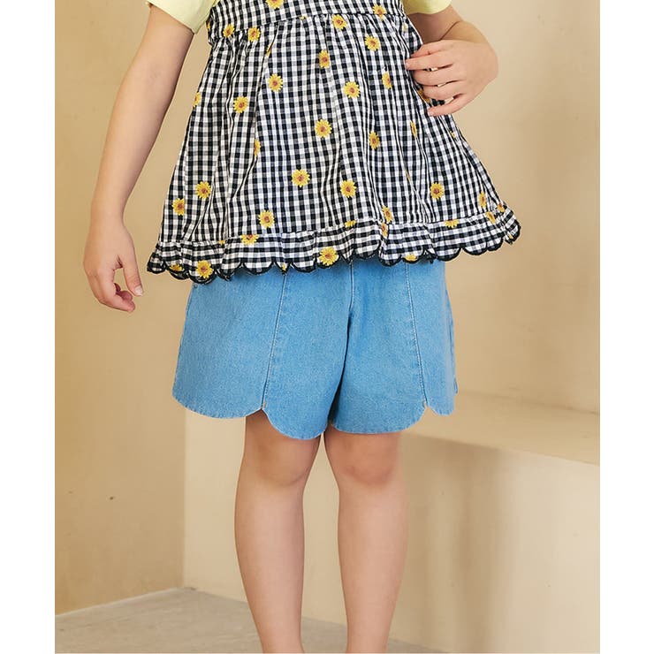 デニム | スカラップハートポケットきゅんパンツ  ショート丈 | F.O.Online Store