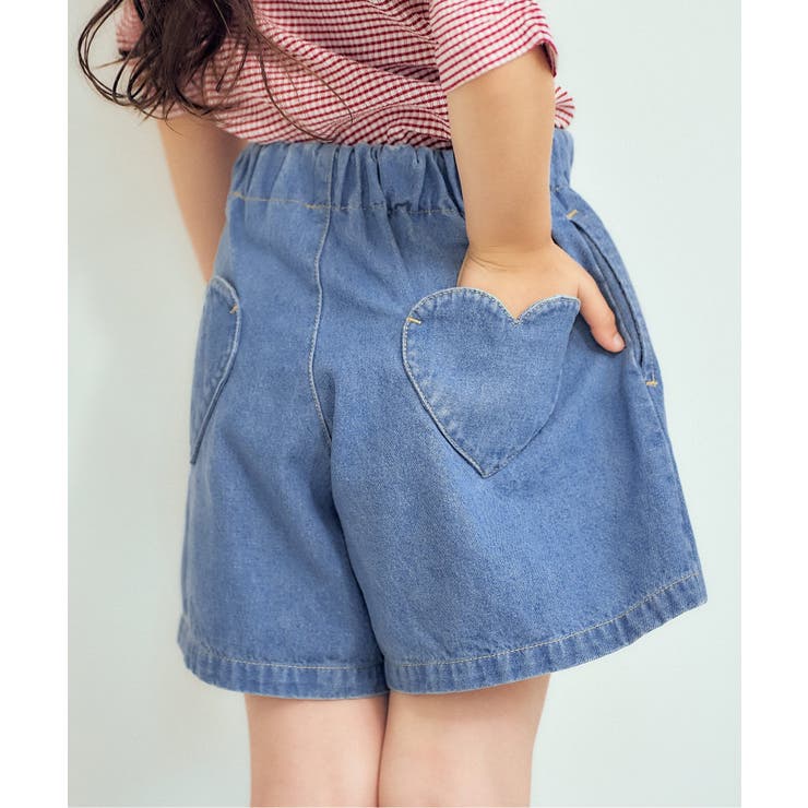 サックス | スカラップハートポケットきゅんパンツ  ショート丈 | F.O.Online Store