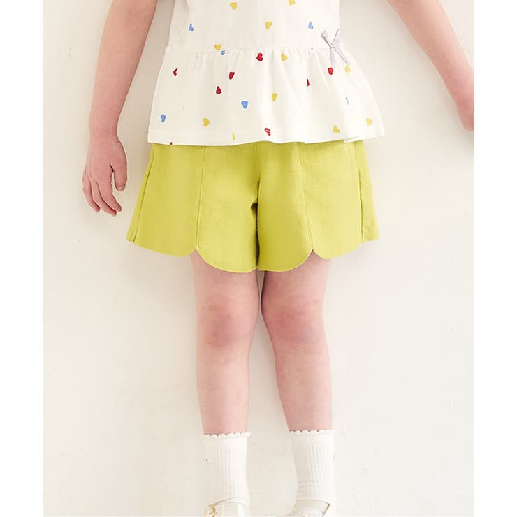 イエロー | スカラップハートポケットきゅんパンツ  ショート丈 | F.O.Online Store