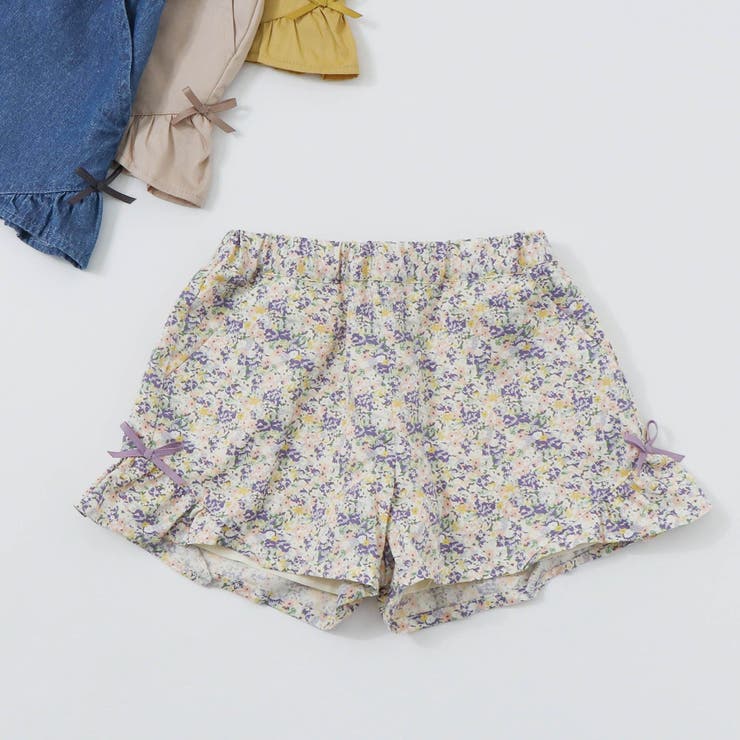 岡フリル付きグレーショートパンツs グレー フリル付きショートパンツ 100 - メルカリ
