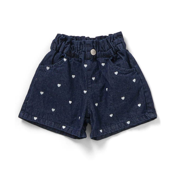 ブルー | ハート・フラワー刺繍ショートパンツ  ショート丈 | F.O.Online Store