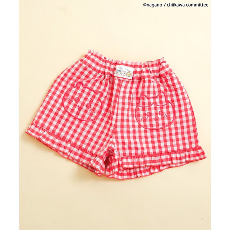 レッド | 【アニメちいかわ】ギンガムショートパンツ  ショート丈 | F.O.Online Store