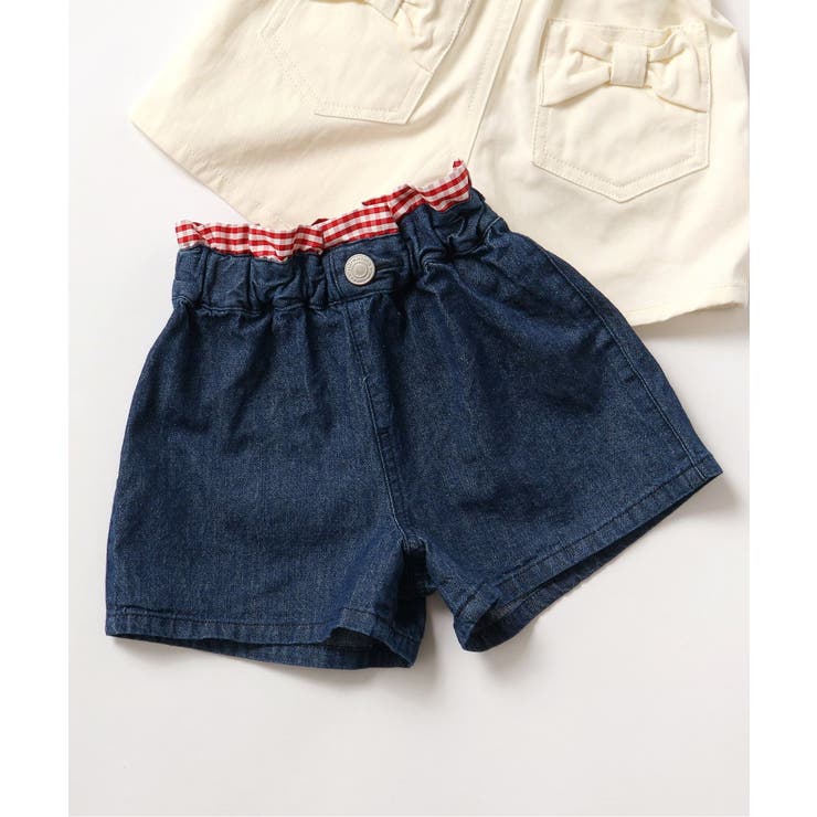 WEB限定 バックリボンフリルショートパンツ ショート丈[品番