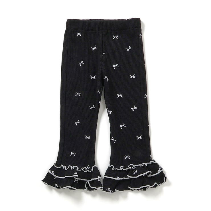 ブラック | WEB限定 ワッフルフリルレギンス  10分丈 | F.O.Online Store