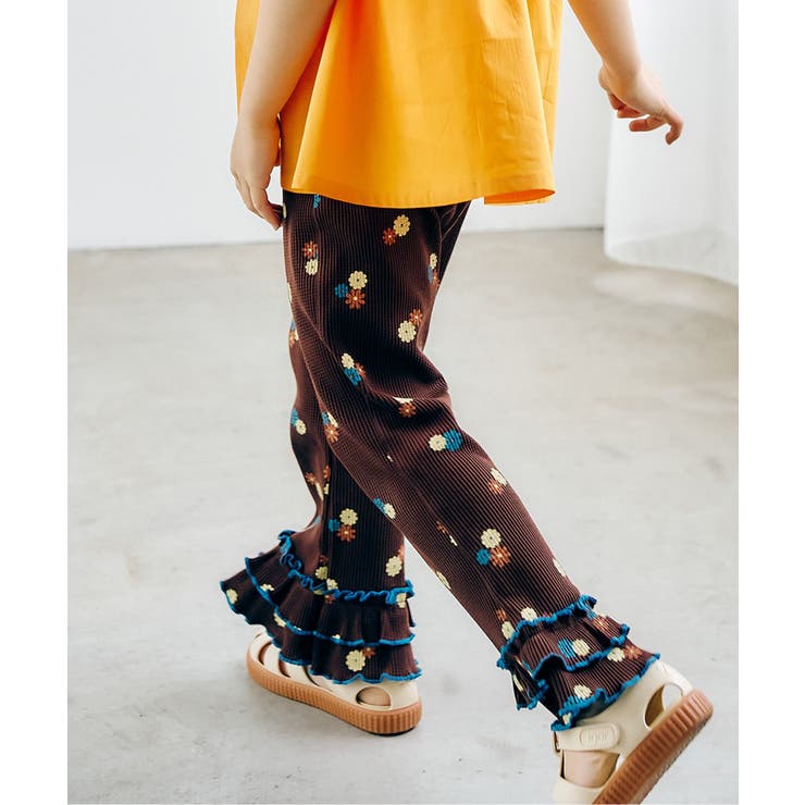 ブラウン | WEB限定 ワッフルフリルレギンス  10分丈 | F.O.Online Store